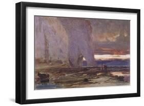 Beach and Cliffs, 19th Century-Edwin Ellis-Framed Giclee Print