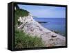 Beach and Cliffs, Beer, Devon, England, United Kingdom-Roy Rainford-Framed Stretched Canvas