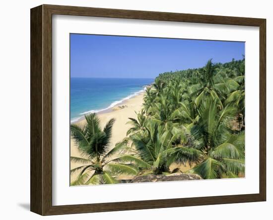 Beach and Coconut Palms, Kovalam Beach, Kerala State, India-Gavin Hellier-Framed Photographic Print