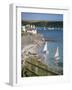 Beach and Cottages, St. Mawes, Cornwall, England, United Kingdom-Jenny Pate-Framed Photographic Print