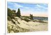 Beach and Dunes, Manistee, Michigan-null-Framed Art Print