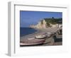 Beach and Falaise D'Amont, Etretat, Cote D'Albatre, Haute Normandie, France, Europe-Thouvenin Guy-Framed Photographic Print