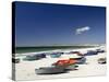 Beach and Fishing Boats, Paternoster, Western Cape, South Africa, Africa-Peter Groenendijk-Stretched Canvas