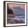 Beach and Full Moon Rise, East Kauai, Hawaii-Vincent James-Framed Photographic Print