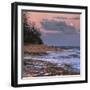 Beach and Full Moon Rise, East Kauai, Hawaii-Vincent James-Framed Photographic Print