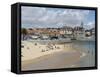 Beach and Harbour, Cascais, Portugal, Europe-Wogan David-Framed Stretched Canvas