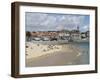 Beach and Harbour, Cascais, Portugal, Europe-Wogan David-Framed Photographic Print