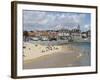 Beach and Harbour, Cascais, Portugal, Europe-Wogan David-Framed Photographic Print