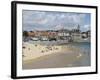 Beach and Harbour, Cascais, Portugal, Europe-Wogan David-Framed Photographic Print