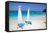 Beach and Hobie Cats, Long Bay, Antigua, Leeward Islands, West Indies, Caribbean, Central America-Frank Fell-Framed Stretched Canvas