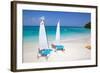 Beach and Hobie Cats, Long Bay, Antigua, Leeward Islands, West Indies, Caribbean, Central America-Frank Fell-Framed Photographic Print