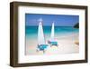 Beach and Hobie Cats, Long Bay, Antigua, Leeward Islands, West Indies, Caribbean, Central America-Frank Fell-Framed Photographic Print