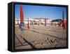 Beach and Hotel Royal in Distance, Deauville, Basse Normandie (Normandy), France-Guy Thouvenin-Framed Stretched Canvas