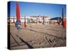 Beach and Hotel Royal in Distance, Deauville, Basse Normandie (Normandy), France-Guy Thouvenin-Stretched Canvas