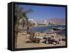 Beach and Hotels, Eilat, Israel, Middle East-Simanor Eitan-Framed Stretched Canvas