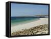 Beach and Lighthouse, Island of Glenan, Brittany, France, Europe-Groenendijk Peter-Framed Stretched Canvas