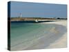 Beach and Lighthouse, Islands of Glenan, Brittany, France, Europe-Groenendijk Peter-Stretched Canvas