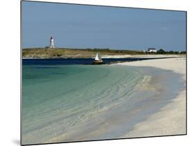 Beach and Lighthouse, Islands of Glenan, Brittany, France, Europe-Groenendijk Peter-Mounted Photographic Print