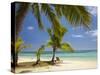 Beach and Lounger, Plantation Island Resort, Malolo Lailai Island, Mamanuca Islands, Fiji-David Wall-Stretched Canvas