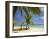 Beach and Lounger, Plantation Island Resort, Malolo Lailai Island, Mamanuca Islands, Fiji-David Wall-Framed Premium Photographic Print