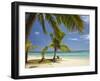 Beach and Lounger, Plantation Island Resort, Malolo Lailai Island, Mamanuca Islands, Fiji-David Wall-Framed Premium Photographic Print