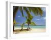 Beach and Lounger, Plantation Island Resort, Malolo Lailai Island, Mamanuca Islands, Fiji-David Wall-Framed Photographic Print