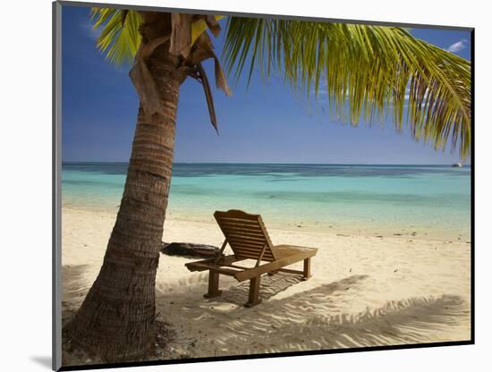 Beach and Lounger, Plantation Island Resort, Malolo Lailai Island, Mamanuca Islands, Fiji-David Wall-Mounted Photographic Print