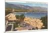 Beach and Mountains, Santa Barbara, California-null-Mounted Art Print