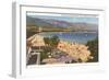 Beach and Mountains, Santa Barbara, California-null-Framed Art Print