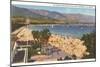 Beach and Mountains, Santa Barbara, California-null-Mounted Art Print