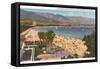 Beach and Mountains, Santa Barbara, California-null-Framed Stretched Canvas