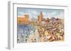 Beach and Municipal Auditorium, Long Beach, California-null-Framed Art Print