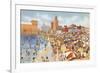 Beach and Municipal Auditorium, Long Beach, California-null-Framed Premium Giclee Print