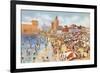 Beach and Municipal Auditorium, Long Beach, California-null-Framed Premium Giclee Print