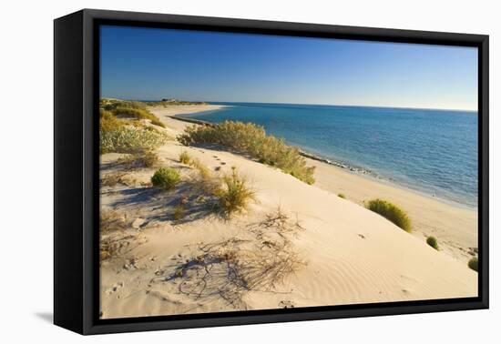 Beach and Ocean Endless White and Sandy Beach-null-Framed Stretched Canvas