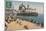 Beach and Palais de La Jetee, Nice. Postcard Sent in 1913-French Photographer-Mounted Giclee Print