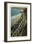 Beach and Palisades, Santa Monica, California-null-Framed Art Print