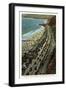 Beach and Palisades, Santa Monica, California-null-Framed Art Print