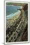 Beach and Palisades, Santa Monica, California-null-Mounted Art Print