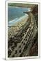 Beach and Palisades, Santa Monica, California-null-Mounted Art Print
