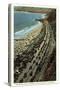 Beach and Palisades, Santa Monica, California-null-Stretched Canvas