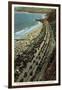 Beach and Palisades, Santa Monica, California-null-Framed Art Print