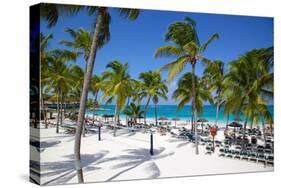 Beach and Palm Trees, Long Bay, Antigua, Leeward Islands, West Indies, Caribbean, Central America-Frank Fell-Stretched Canvas