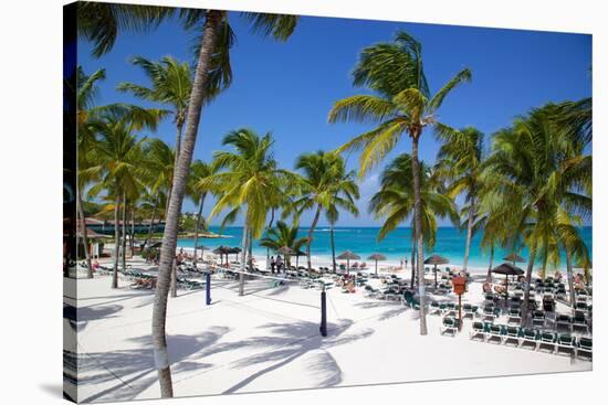 Beach and Palm Trees, Long Bay, Antigua, Leeward Islands, West Indies, Caribbean, Central America-Frank Fell-Stretched Canvas