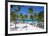 Beach and Palm Trees, Long Bay, Antigua, Leeward Islands, West Indies, Caribbean, Central America-Frank Fell-Framed Photographic Print