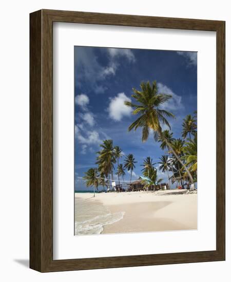 Beach and Palm Trees on Dog Island in the San Blas Islands, Panama, Central America-Donald Nausbaum-Framed Photographic Print