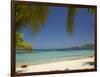 Beach and Palm Trees, Plantation Island Resort, Malolo Lailai Island, Mamanuca Islands, Fiji-David Wall-Framed Photographic Print