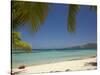 Beach and Palm Trees, Plantation Island Resort, Malolo Lailai Island, Mamanuca Islands, Fiji-David Wall-Stretched Canvas