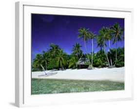 Beach and Palm Trees, Tahiti, Society Islands, French Polynesia, South Pacific Islands, Pacific-Sylvain Grandadam-Framed Photographic Print