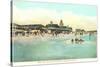 Beach and Pavilion, Narragansett Pier, Rhode Island-null-Stretched Canvas